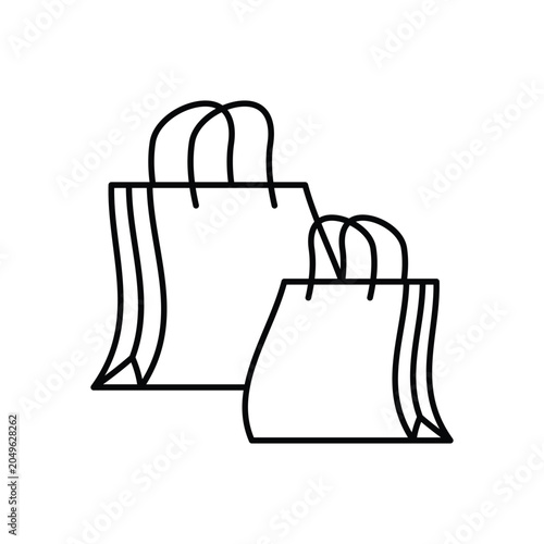 Shopping Bag icon clean and modern vector illustration