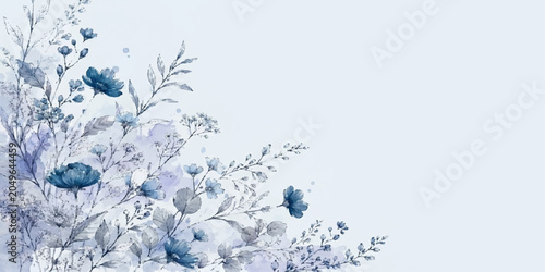 Slika na platnu Frozen winter nature illustration featuring crystalline icicles hanging from a s