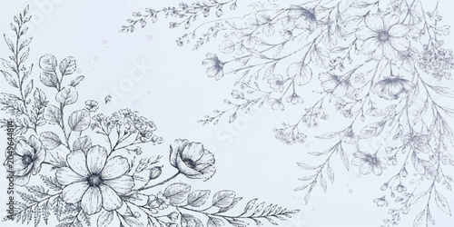 Fotografija Frozen winter nature illustration featuring crystalline icicles hanging from a s