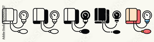 Foto Blood Pressure Monitor Elements Collection