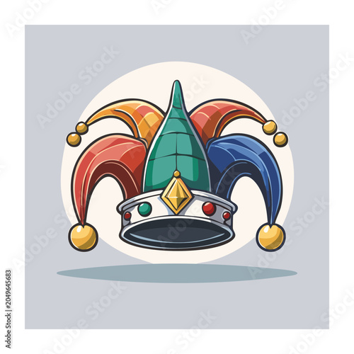 Colorful Jester Hat with Bells