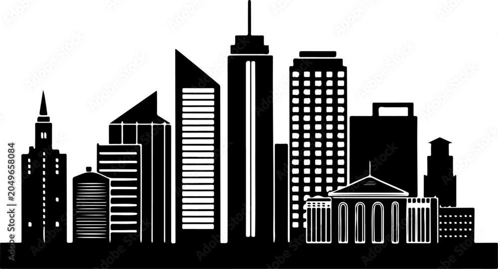 Obraz premium Birmingham AL skyline vector illustration