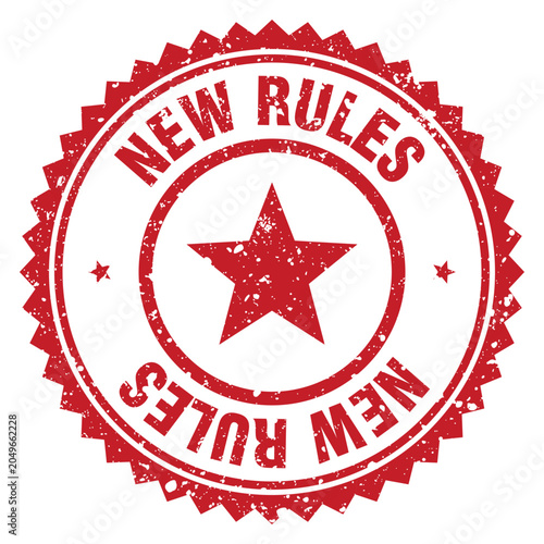 Canvastavla new rules red grunge round stamp. new rules stamp