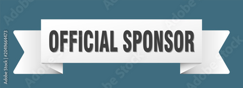 Fotografie official sponsor ribbon isolated on transparent background