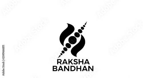 Fotografía Minimalist Raksha Bandhan Rakhi Icon Vector Graphic