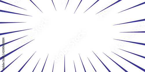 Obraz na plátně Blue Sunburst Rays Background with Radial Line Pattern