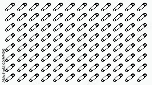 Konstfotografi Safety Pin Seamless Pattern Design