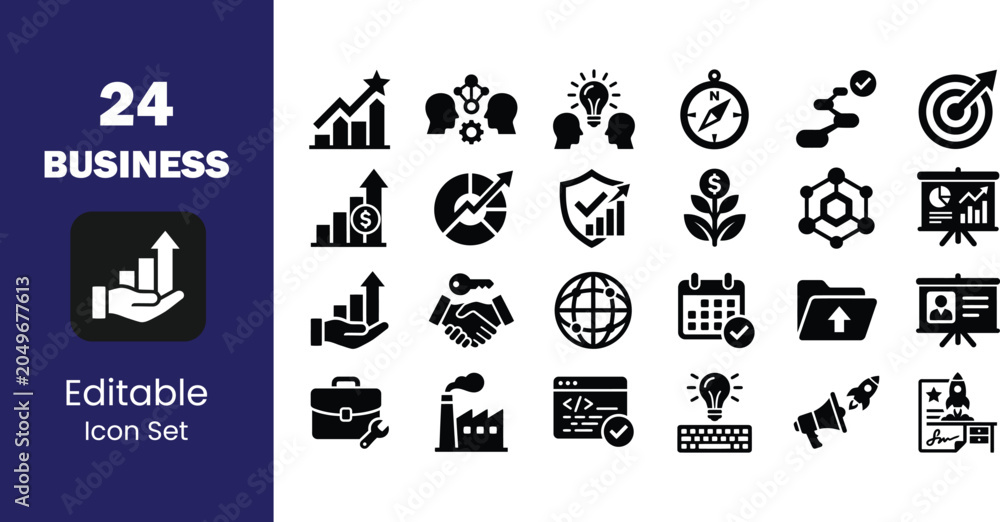 Fototapeta premium business icons for presentations and marketing materials
