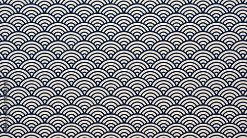 Traditional japanese seigaiha wave pattern background