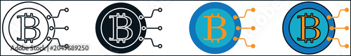 Icon of crypto coin representing digital currency, blockchain investment, and modern financial technology in global business context