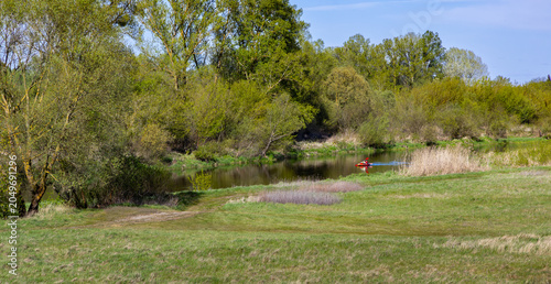 Meadows on the Bzura River, Masovia, Poland.