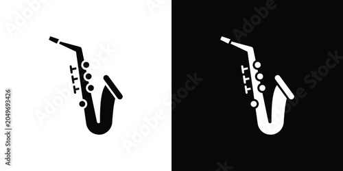 Canvas Print Saxophone icon clipart for apps and web