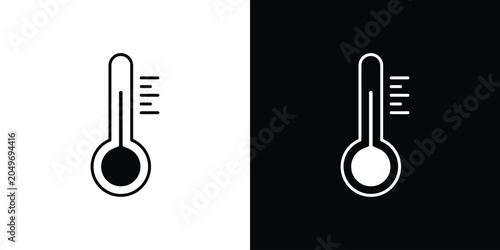 Cuadro en lienzo Temperature icon clipart for apps and web