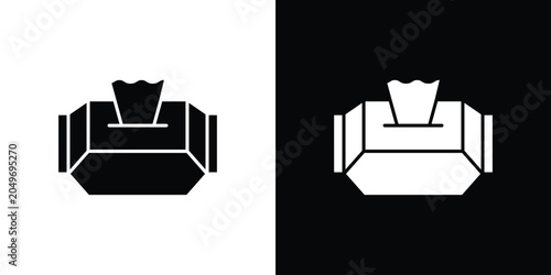 Tableau sur toile Box tissue icon clipart for apps and web