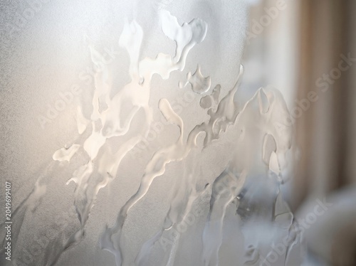 White frosted ice glass abstract texture background.