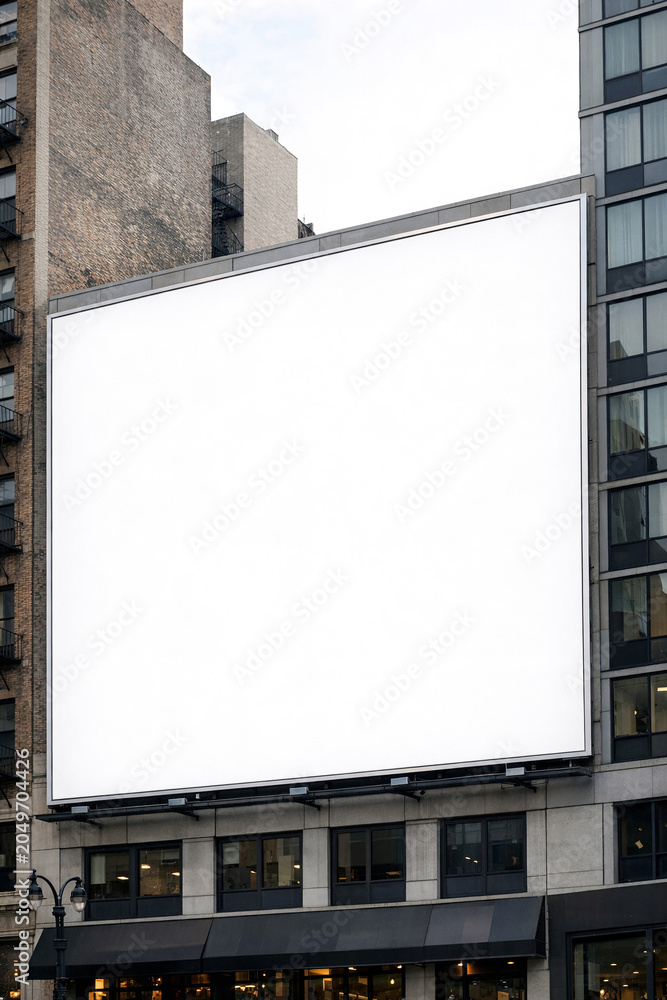 Obraz premium Empty Display Screen on Building