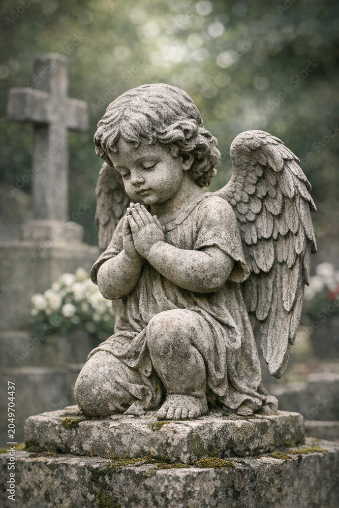 Fototapeta premium Angel Statue at Cemetery