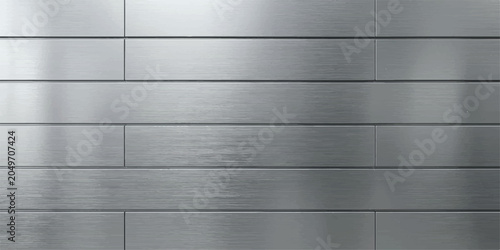 Modern silver brushed metal panel wall texture with high quality background industrial metallic architectural horizontal cladding interior construction material structure minimalist