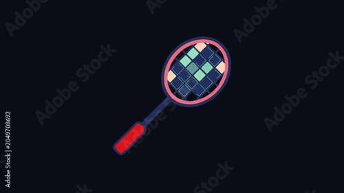  Dynamic Badminton Racket Icon for Sports