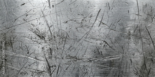Fotografija Industrial brushed metal background with visible scratches scratched background