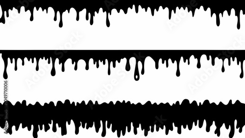 Fotografie Dripping liquid silhouette pattern on a white background featuring irregular and