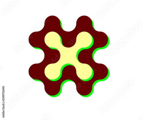 Abstract Interlocking Organic Geometric Pattern