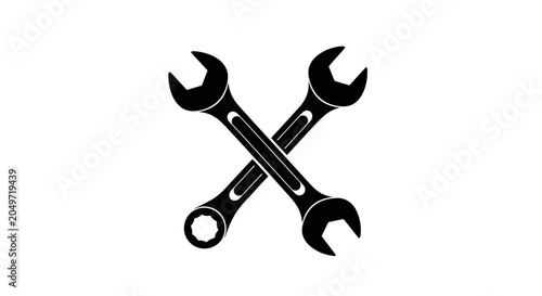 Crossed Wrenches Vector Illustration