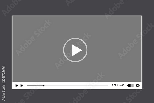 Video player interface template