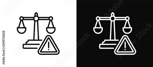 Fotografie Risk icon set black and white