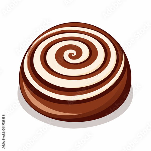 Swirl chocolate candy illustration