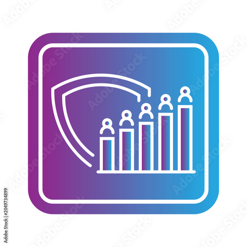 People Statistics Icon Business Growth