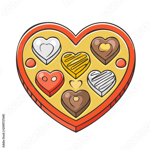 Heart shaped box of assorted chocolates