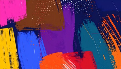 Pride Month Abstract Rainbow Painting