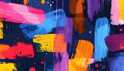Pride Month Abstract Rainbow Painting