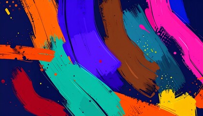 Pride Month Abstract Rainbow Painting