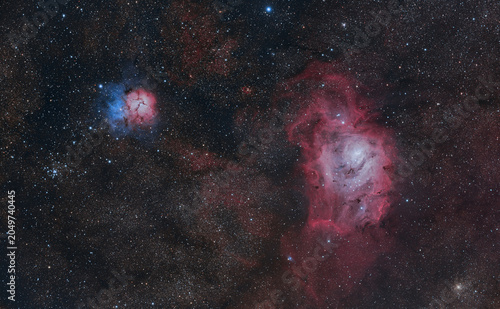 Trifid Lagoon Nebulas