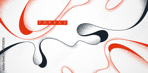 Φωτογραφία Vector abstract background with minimal curvy lines and textures, lifeform microorganism look like abstraction, flowing fluid shaped threads