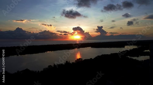 sunset on the sea 