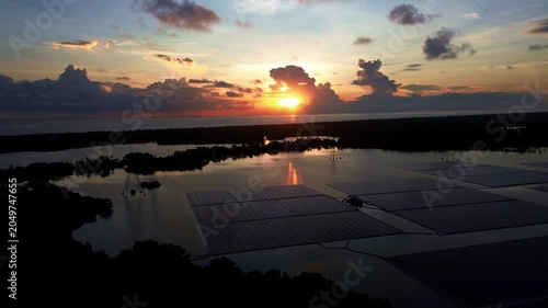 sunset over the lake