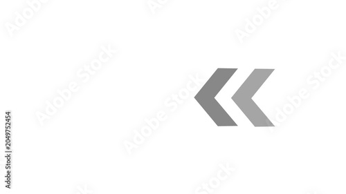 Animated Left Chevron Arrows Loop Motion Graphic Navigation Direction Indicator 4K
