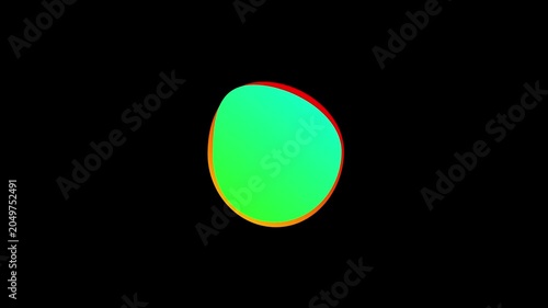 Abstract Neon Blob Shape RGB Animation Loop Modern Motion Graphic 4K
