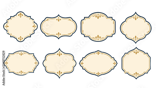 Konstfotografi Set of ornate decorative label frames in elegant vintage style