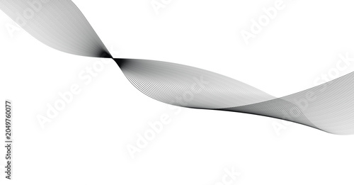 Fotografie Abstract flowing lines graphic design element with abstract minimalist geometric