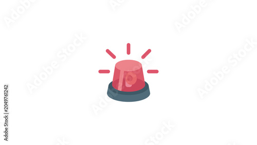 Konstfotografi Siren vector isolated emoji icon. Siren emoticon .