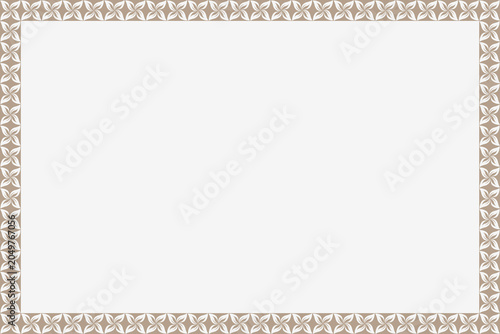Simple flat floral frame background with copy space.