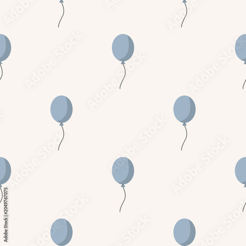 Seamless pattern of simple flat balloon illustration