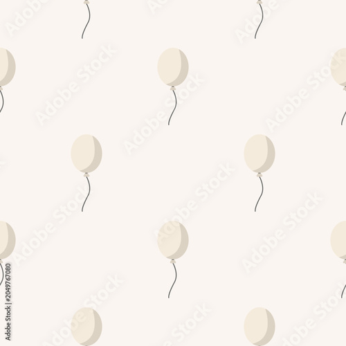 Seamless pattern of simple flat balloon illustration