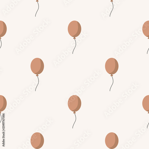 Seamless pattern of simple flat balloon illustration