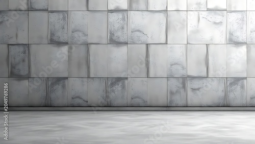 Seamless concrete wall in monochrome tones, embodying an industrial and minimalist architectural style.