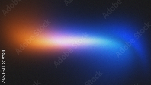 Grainy Gradient Background Texture - Blue and Orange Neon Light Leak Noise Wallpaper